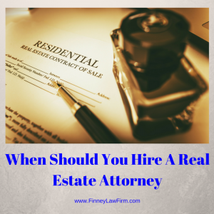 graphic of when should you hire a real estate attorney